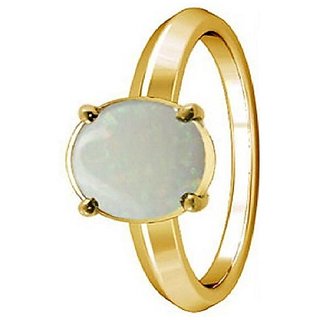                       2.25 Ratti Natural Certified Opal Gemstone Panchdhatu gold plated Ring by CEYLONMINE                                              