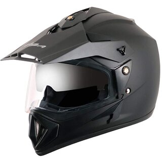 VEGA OFF ROAD D/V DK FULL FACE DULL D.BLACK-LARGE  Off Road Helmet