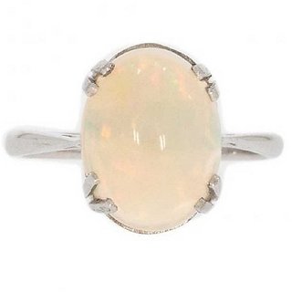                       3 Ratti Opal pure Silver Ring for Unisex by CEYLONMINE                                              