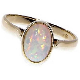                       3.5 Carat Natural Stone silver Opal  Ring for unisex by CEYLONMINE                                              