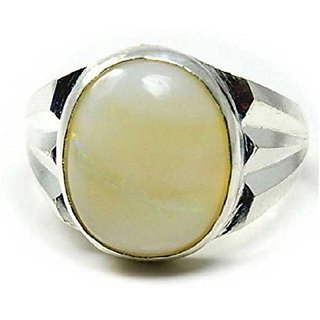                       3.5 Carat Stone Opal  silver Ring for unisex by CEYLONMINE                                              