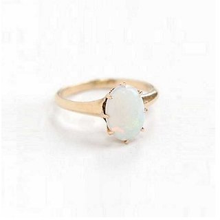                       3 Carat  Opal   Ring with lab Report Gold plated Opal  Stone by CEYLONMINE                                              