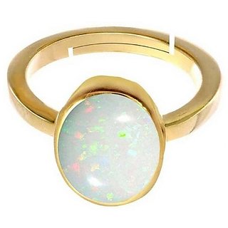                       3.5 Carat Original Created Certified Opal gold plated Ring for Men & Womenby CEYLONMINE                                              