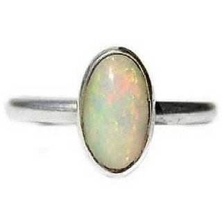                       3.5 Carat  Opal Ring with lab Report Silver Opal  Stone by CEYLONMINE                                              
