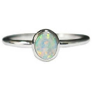                       3.5 Ratti Lab Certified Stone 100% Original Opal  silver Ring for unisex by CEYLONMINE                                              