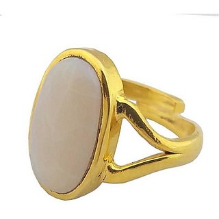                       Opal 4 Ratti 100% Original Gemstone Asthdhatu gold plated Ring by CEYLONMINE                                              