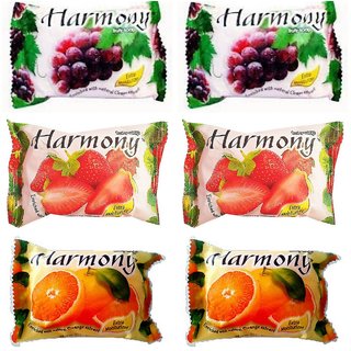                       Harmony Fruity Soaps (Mix Pack of 6)                                              
