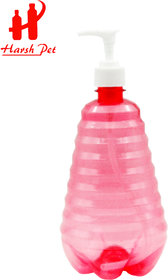 Harsh Pet Refillable Pump-top Bottle for Lotion/Shampoo/Sanitizer 1000 ml (Red, Set 1)