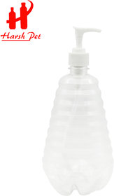 Harsh Pet Refillable Pump-top Bottle for Lotion/Shampoo/Sanitizer 1000 ml (White, Set 1)