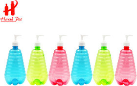 Harsh Pet Refillable Pump-top Bottle for Lotion/Shampoo/Sanitizer 1000 ml (Red,Green,Blue Set 6)