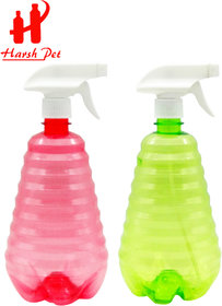 Harsh Pet 1000ml Sanitizer Pressure Sprayer Pump, Gardening Tools car and Bike wash Bottle (Red and Green, Set 2)
