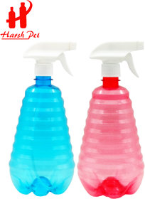Harsh Pet 1000ml Sanitizer Pressure Sprayer Pump, Gardening Tools car and Bike wash Bottle (Red and Blue, Set 2)