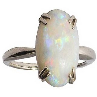                       5 ratti silver  Opal  Ring for unisex by CEYLONMINE                                              