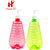 Harsh Pet Refillable Pump-top Bottle for Lotion/Shampoo/Sanitizer 1000 ml (Red and Green, Set 2)