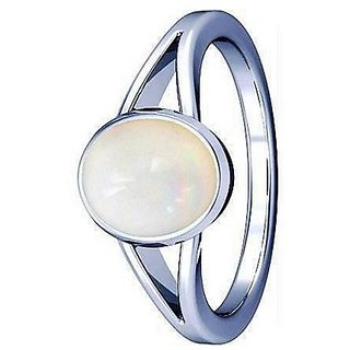                       5.5 Ratti Opal Ring with Natural Silver Opal  Stone by CEYLONMINE                                              