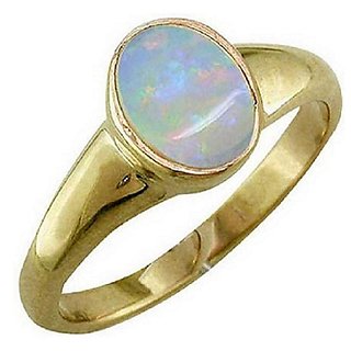                       5.5 ratti Natural Lab certified Stone Gold plated Opal Ring by CEYLONMINE                                              