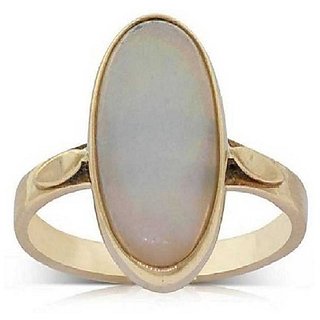                       5.5 Carat Lab Certified Gold plated Opal Ringfor unisex by CEYLONMINE                                              