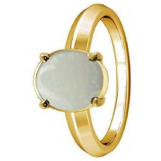                       5.5 Ratti Natural Certified Opal Gemstone Panchdhatu gold plated Ring by CEYLONMINE                                              