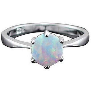                       5.25 ratti natural Opal  Stone pure silver Ring for unisex by CEYLONMINE                                              