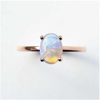                       Original Created Certified Opal Stone 6.25 Ratti Adjustable gold plated Ring for Men & Womenby CEYLONMINE                                              