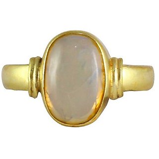                       Opal Astrological Stone 6.25 Ratti Certified gold plated Ring by CEYLONMINE                                              