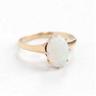                       7 carat only Opal Ring with Natural Opal  & Lab Certified Gold plated by CEYLONMINE                                              