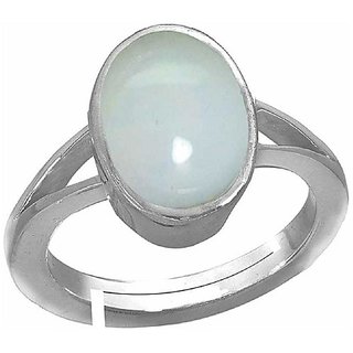                      7.5 ratti Natural Opal  Stone Unheated Lab Certified silver Ring by CEYLONMINE                                              
