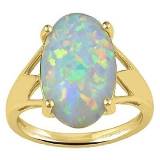                       Opal Stone Gold plated Ring 7.5 carat by CEYLONMINE                                              
