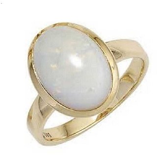                       7.25 Ratti Opal  Ring With Natural Gold plated Ring by CEYLONMINE                                              