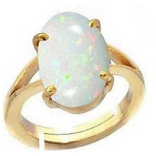                       100 % Original Certified Stone 7.25 Carat Opal gold plated Ring by CEYLONMINE                                              