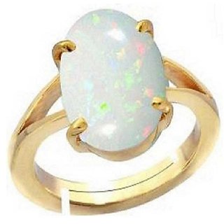                       100% Natural 8 carat Opal Gold plated Ring for unisex by CEYLONMINE                                              