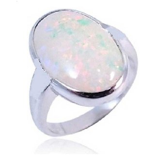 8.5 Ratti silver Original Opal  Ring Lab Certified Stone by CEYLONMINE