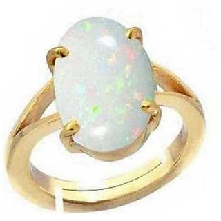                       100 % Original Certified Stone 8 Carat Opal gold plated Ring by CEYLONMINE                                              