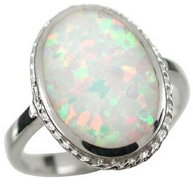 Buy CEYLONMINE Opal Ring With Certified Fire Opal Stone Astrological Stone  Opal Silver Plated Ring Online at Best Prices in India - JioMart.