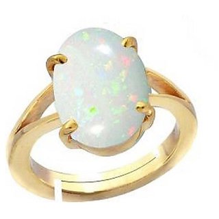                       9 carat Ring with Natural Opal & Lab Certified Gold plated by CEYLONMINE                                              