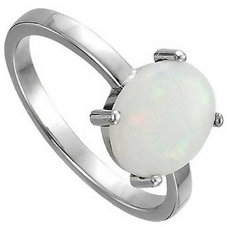                       9.5 ratti Stone 100% Natural Opal  Silver Ring by CEYLONMINE                                              