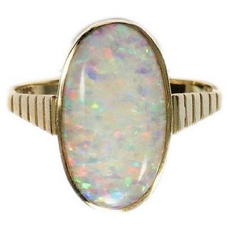                       9.5 ratti Ring Natural Opal Gold plated Ring by CEYLONMINE for unisex                                              