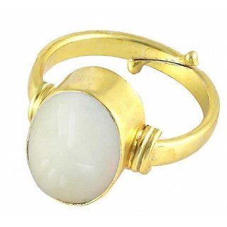                       Natural Lab Certified 11 carat 100% Original Opal Gold plated Ring for unisex by CEYLONMINE                                              