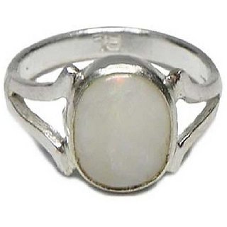                       11 ratti Stone 100% Natural Opal  silver Ring by CEYLONMINE                                              