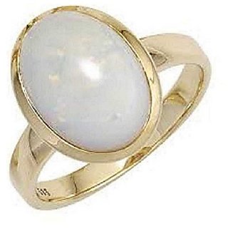                       11 Carat Original Natural Panchdhatu Certified Opal Adjustable Ring by CEYLONMINE                                              