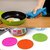 H'ENT Silicone Non-Slip Coaster Round Cup Cushion Placemat Holder set of 2