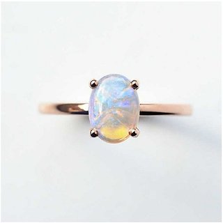                       Original Created Certified Opal Stone 11.25 Ratti Adjustable gold plated Ring for Men & Womenby CEYLONMINE                                              