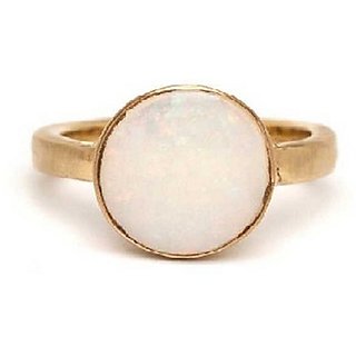                       12.5 Ratti Opal pure Gold plated Ring for Unisex by CEYLONMINE                                              