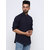 MADTEEMen Solid Cotton Blend Straight Kurta(Navy)