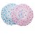 Multicolour Waterproof Elastic Band Plastic Reusable Shower Caps for Women's - 2 Pieces