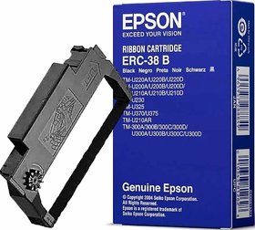 Epson ERC-38B Black Box of 10 Genuine Printer Ribbon Cartridges