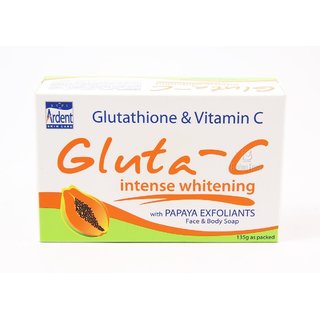                       Gluta C Intensive Whitening With Papaya Exfoliants Face And Body Soap 135g (Pack Of 1)                                              