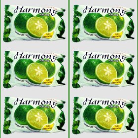 Harmony Green Lime Fruity Soap - Pack Of 6 75 grams