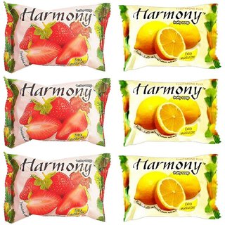                       Harmony Fruity Soap (Mix pack of 6- 75 gr each)                                              