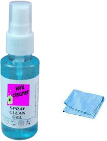 MVN CLEANER SPRAY CLEAN GEL FOR ALL KIND OF LENSES  GLASSES (OPTICAL LENCE SPRAY 50 ML (GEL) WITH MICROFIBRE CLOTH